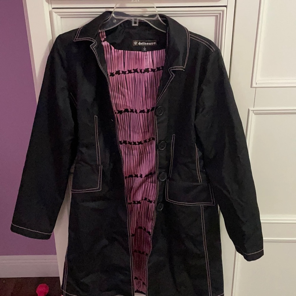 Doll house black with pink trim jacket